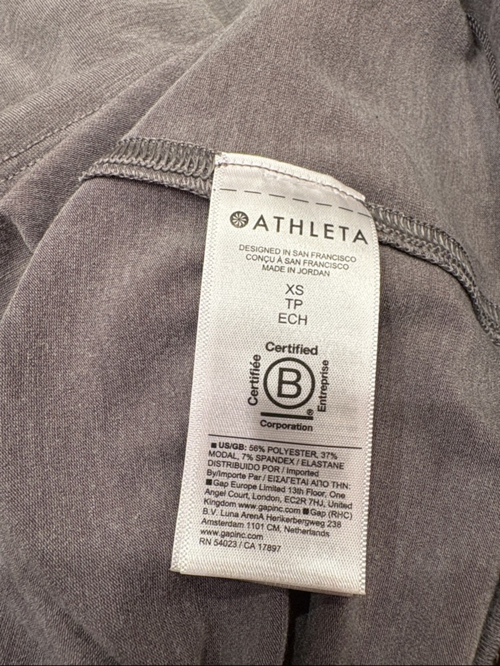 Athleta Gray With Ease Top Size XS - Picture 5 of 5
